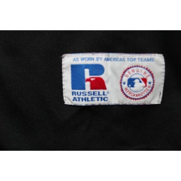 MLB Baseball Vintage New York Mets Sewn Jersey L Large Black Russell Athletic - Picture 2 of 7